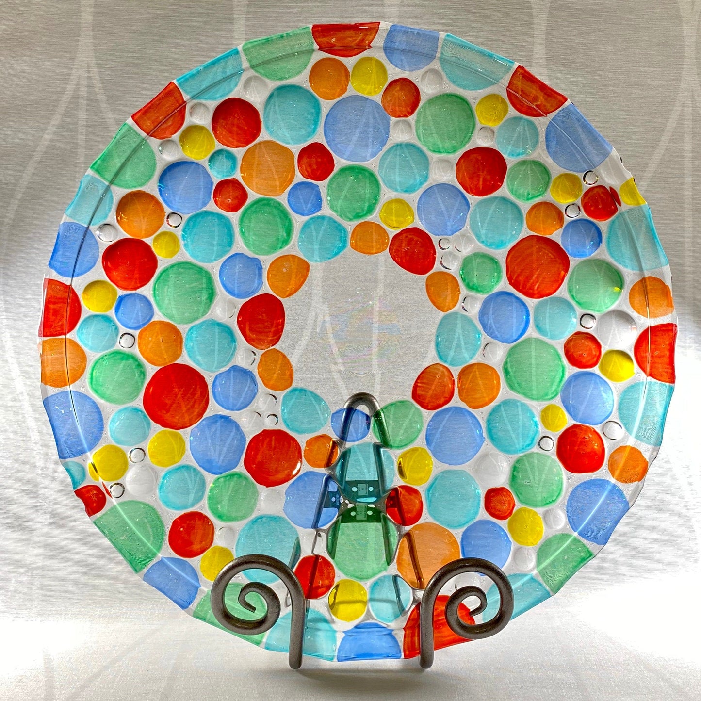 Venetian Glass Plate - Handmade in Italy, Colorful Murano Glass Plate