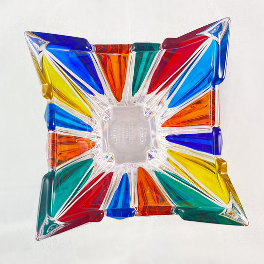 Venetian Glass Votive Holder - Handmade in Italy, Colorful Murano Glass Candle Holder
