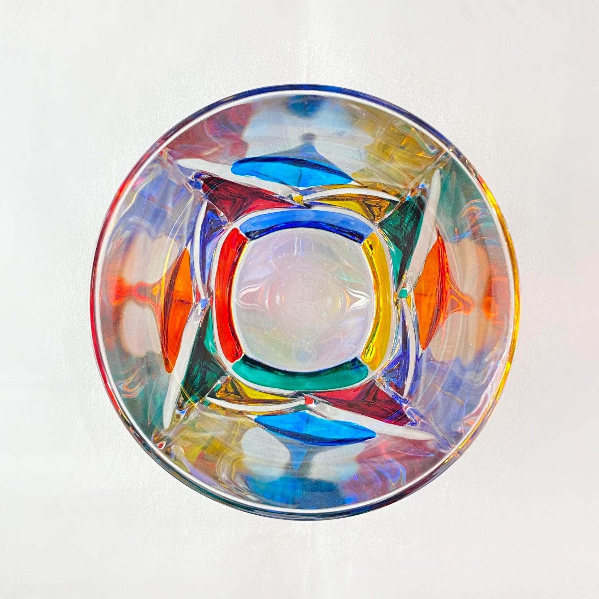 Venetian Glass Princess Whiskey Glass - Handmade in Italy, Colorful Murano Glass