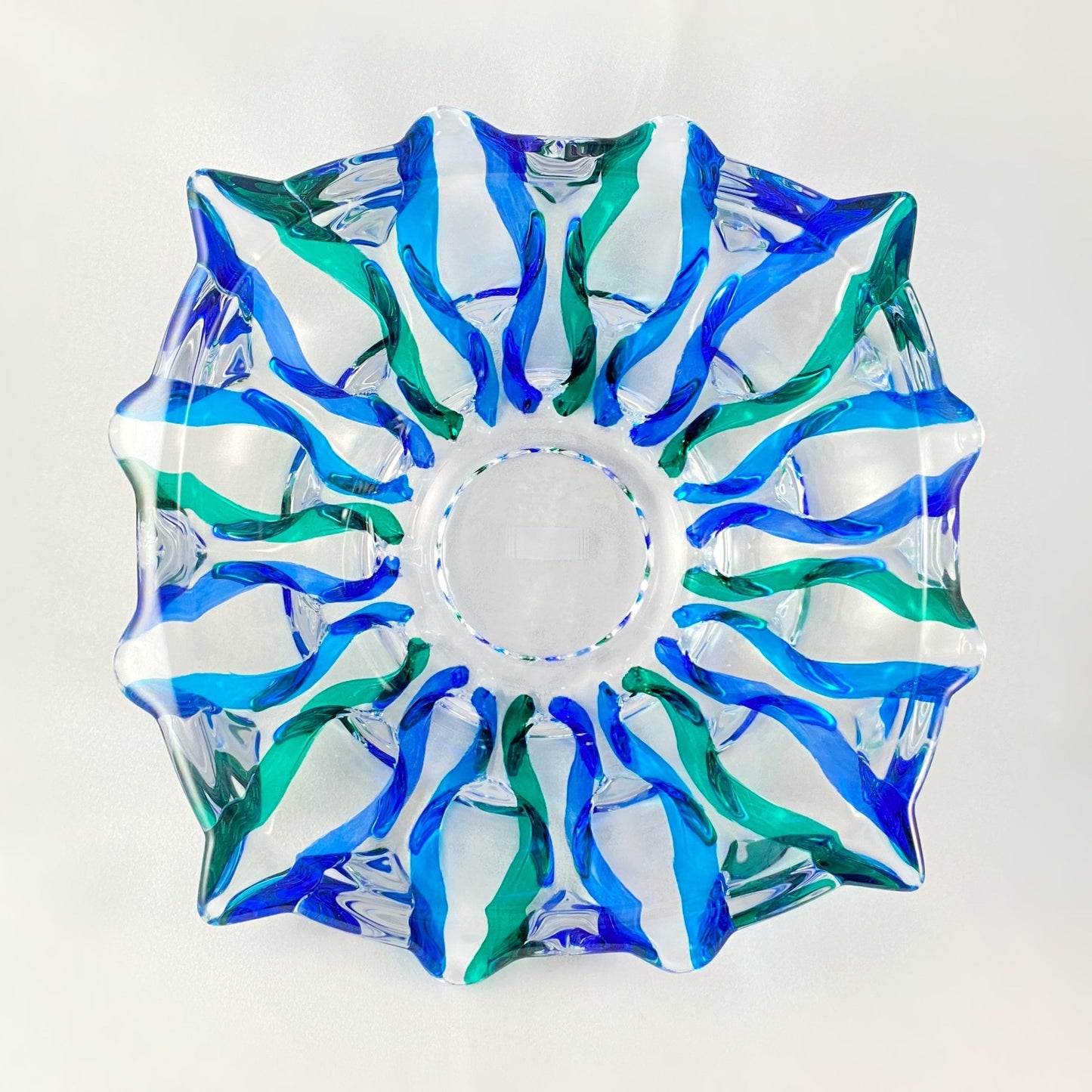 Venetian Glass Ribbon Dish - Handmade in Italy, Colorful Murano Glass Bowl
