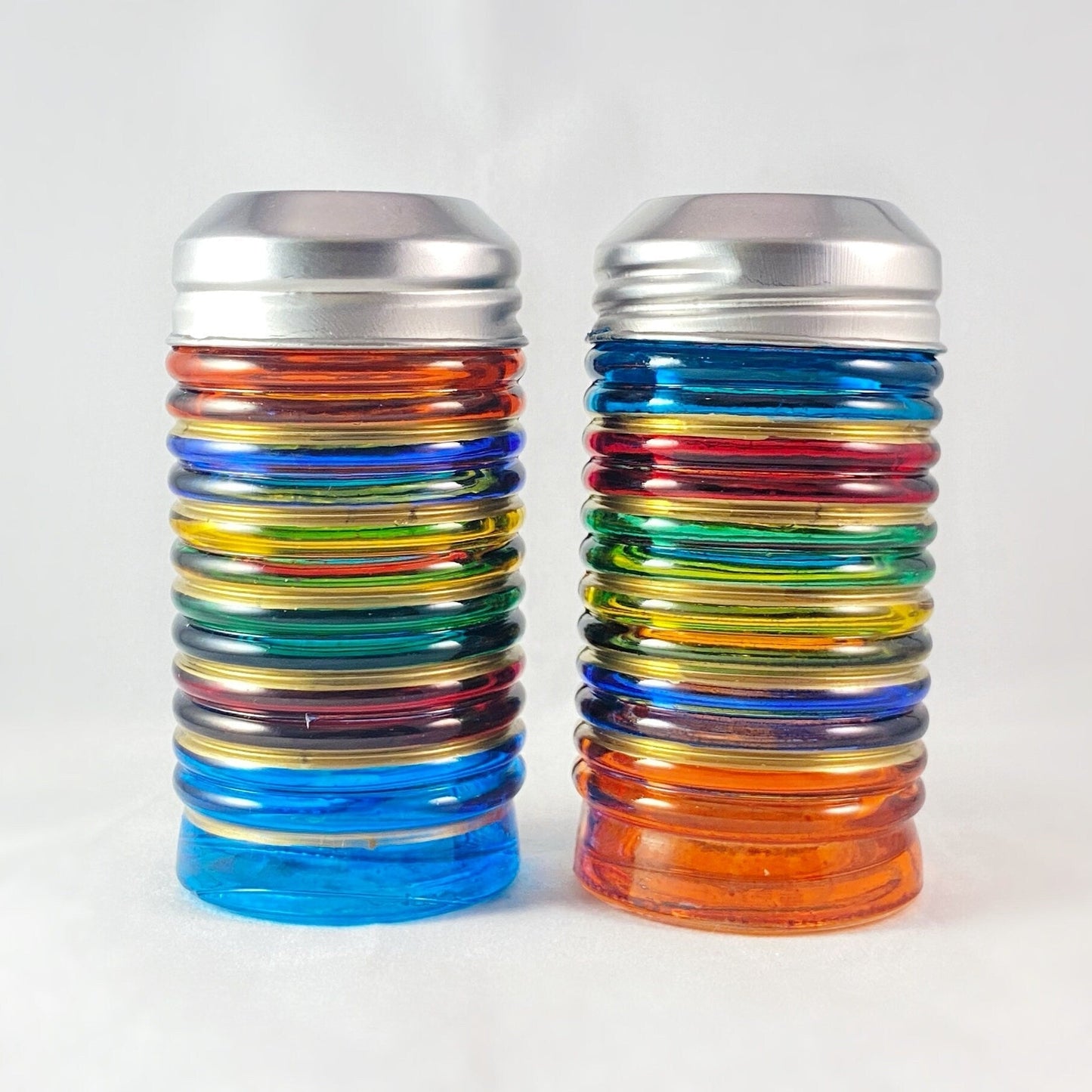 Venetian Glass Salt and Pepper Shakers - Handmade in Italy, Colorful Murano Glass