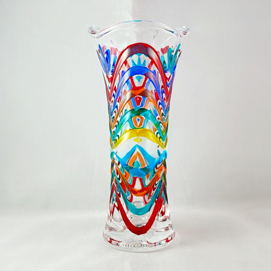 Venetian Glass Sole Bud Vase - Handmade in Italy, Colorful Murano Glass
