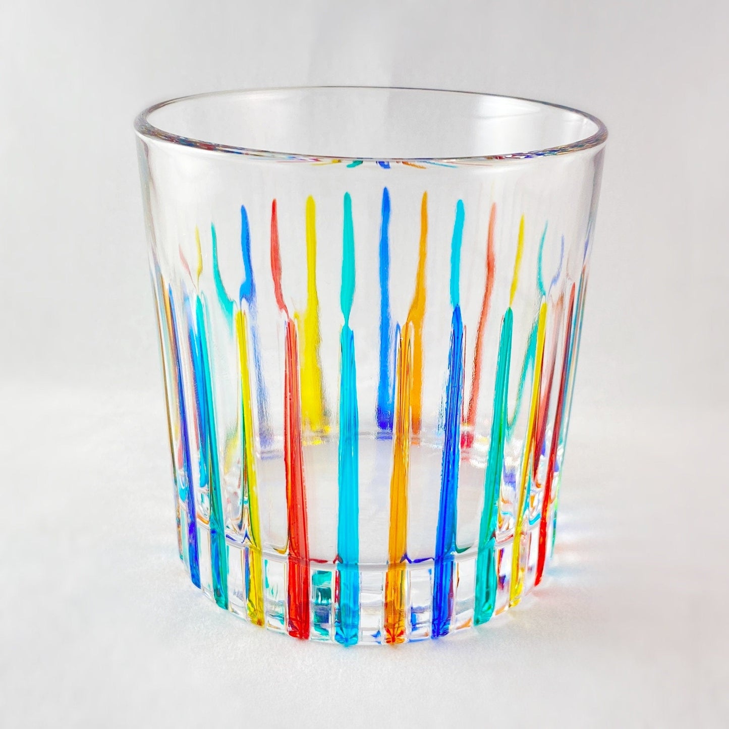 Venetian Glass Timeless Tumbler - Handmade in Italy, Colorful Murano Glass