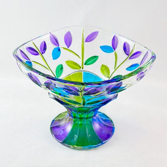 Venetian Glass Tree of Life Dish - Handmade in Italy, Colorful Murano Glass Bowl
