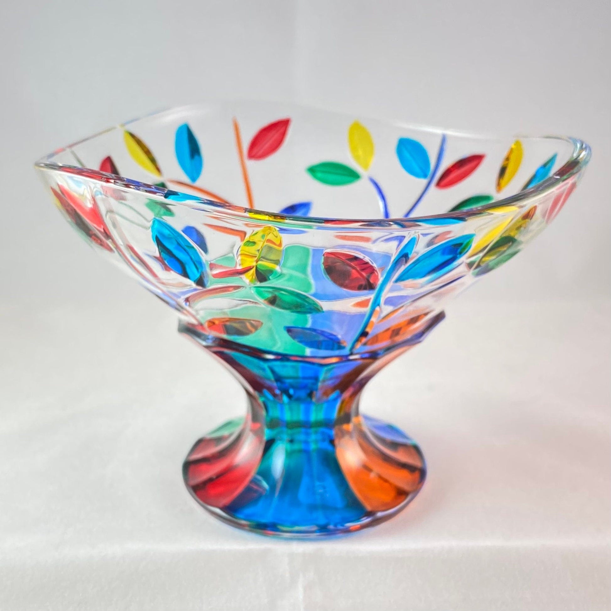 Venetian Glass Tree of Life Dish - Handmade in Italy, Colorful Murano Glass Bowl