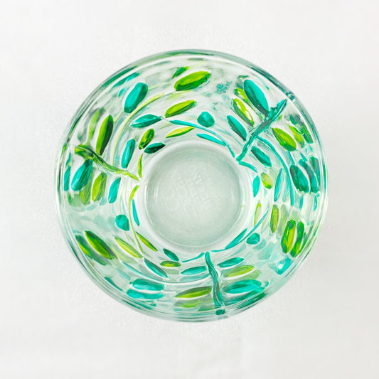 Venetian Glass Tree of Life Liquor/Shot Glass, Green - Handmade in Italy, Colorful Murano Glass