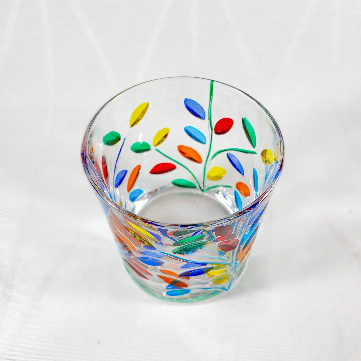 Venetian Glass Tree of Life Tumbler - Handmade in Italy, Colorful Murano Glass