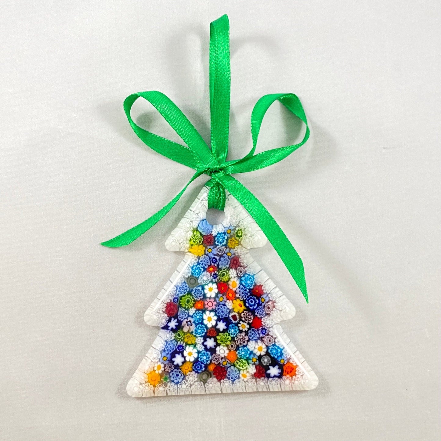 Venetian Glass Tree Ornament - Handmade in Italy, Colorful Murano Glass