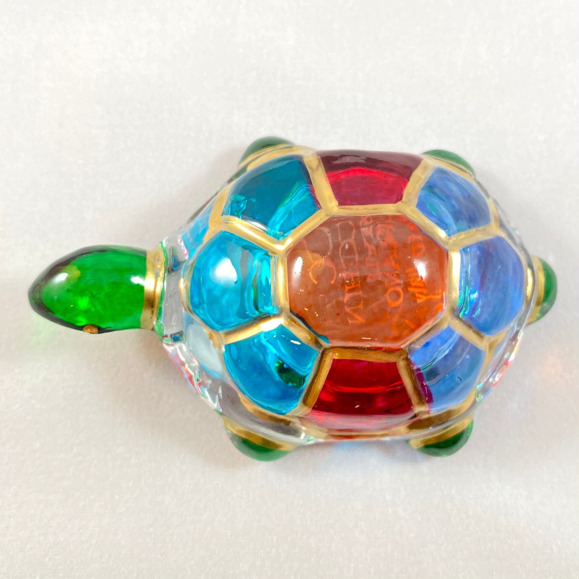 Venetian Glass Turtle - Handmade in Italy, Colorful Murano Glass