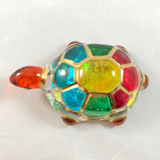 Venetian Glass Turtle - Handmade in Italy, Colorful Murano Glass