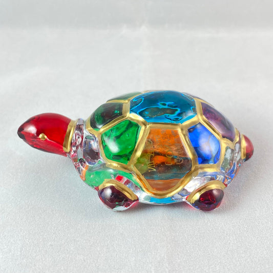 Venetian Glass Turtle - Handmade in Italy, Colorful Murano Glass