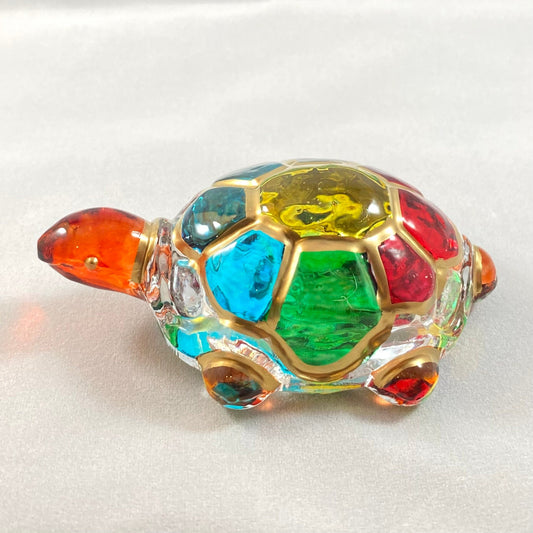 Venetian Glass Turtle - Handmade in Italy, Colorful Murano Glass