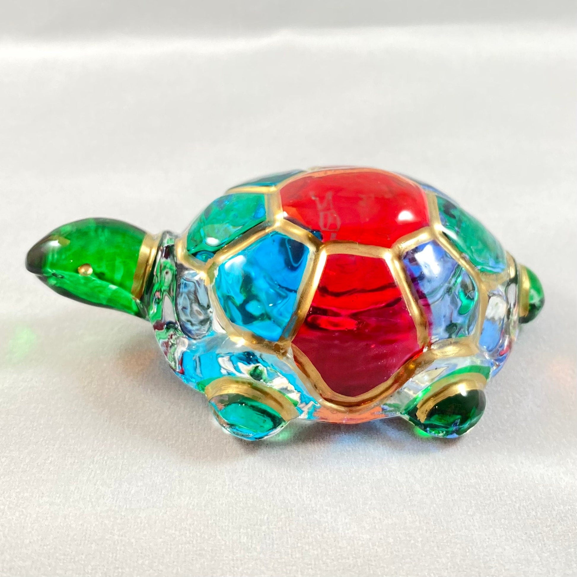 Venetian Glass Turtle - Handmade in Italy, Colorful Murano Glass