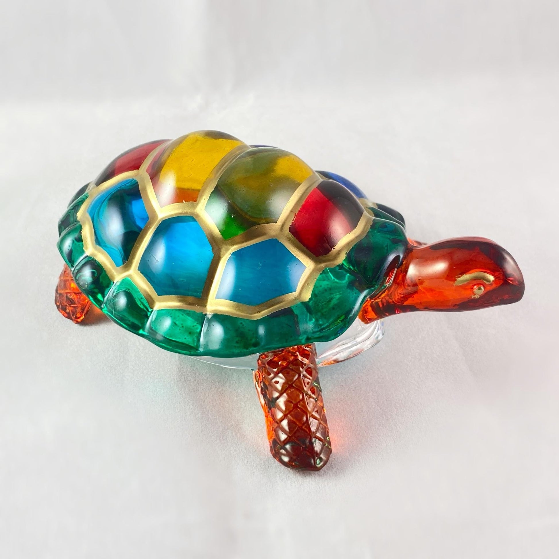 Venetian Glass Turtle - Handmade in Italy, Colorful Murano Glass