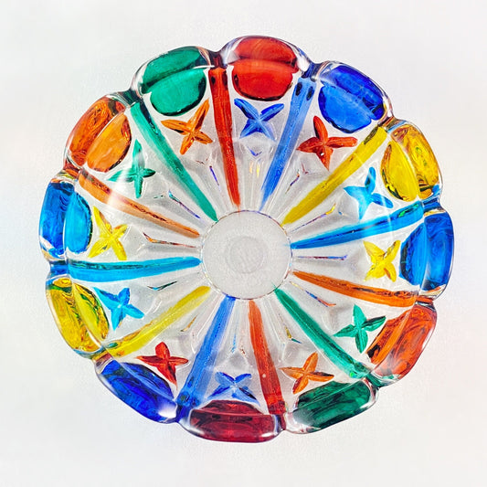 Venetian Glass Votive Holder - Handmade in Italy, Colorful Murano Glass Candle Holder
