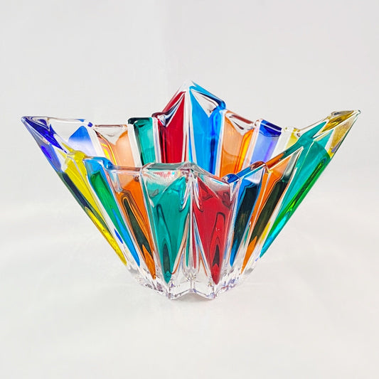 Venetian Glass Votive Holder - Handmade in Italy, Colorful Murano Glass Candle Holder