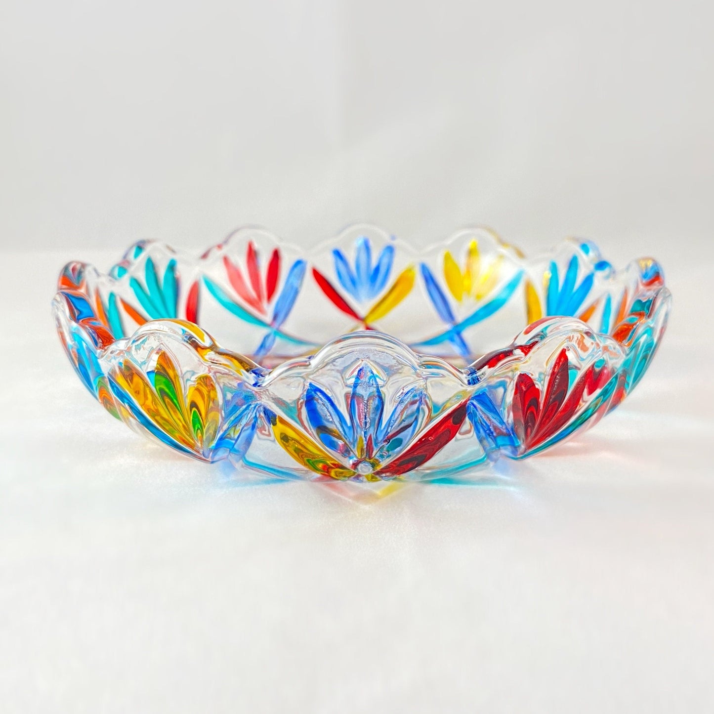 Venetian Glass Votive Holder - Handmade in Italy, Colorful Murano Glass Candle Holder