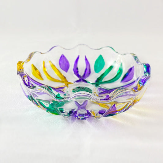 Venetian Glass Votive Holder/Dish - Handmade in Italy, Colorful Murano Glass