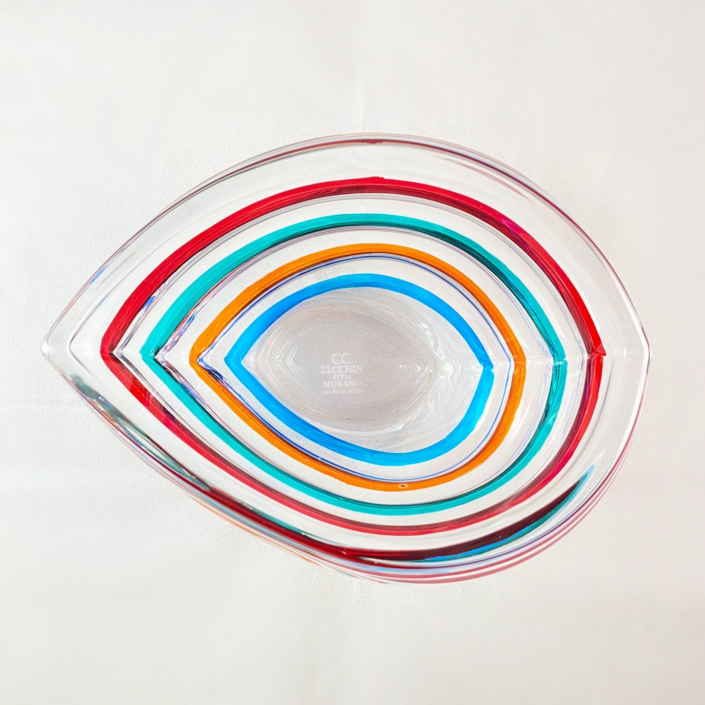 Venetian Glass Wave Dish - Handmade in Italy, Colorful Murano Glass