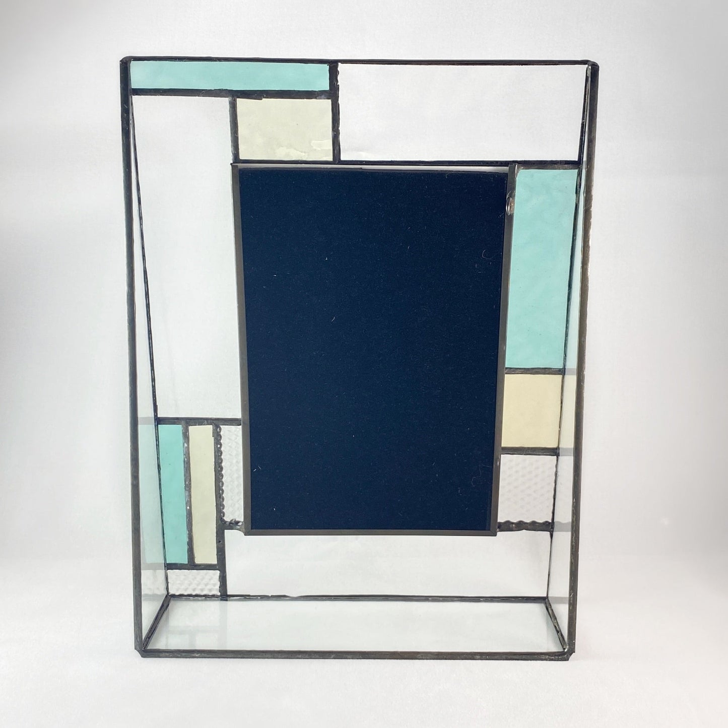 Vertical 4x6 Multicolored Stained Glass Picture Frame -