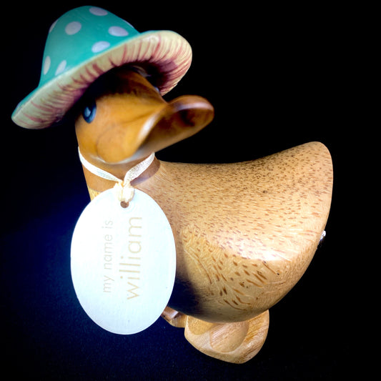 William - Hand-carved and Hand-painted Bamboo Duck