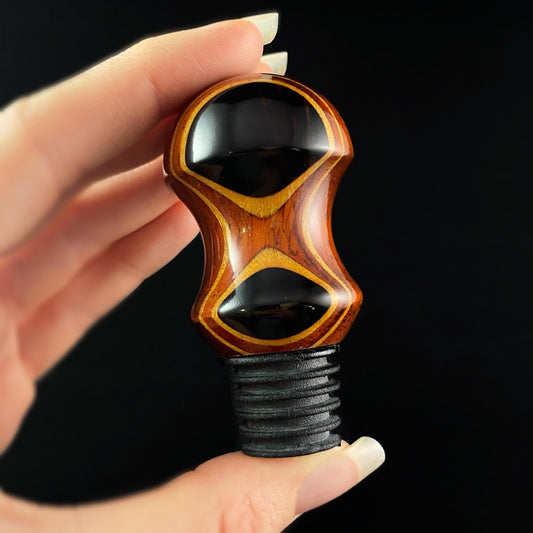 Wooden Wine Bottle Stopper - Gift for Wine Lovers