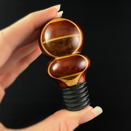 Wooden Wine Bottle Stopper - Gift for Wine Lovers