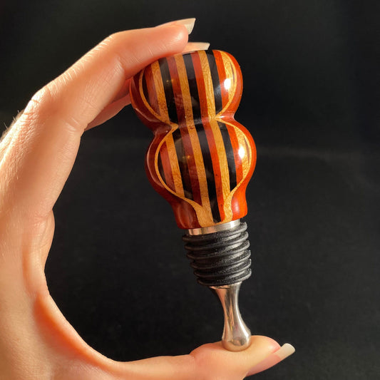 Wooden Wine Bottle Stopper - Gift for Wine Lovers