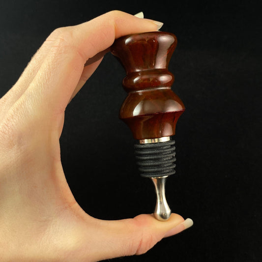 Wooden Wine Bottle Stopper - Gift for Wine Lovers