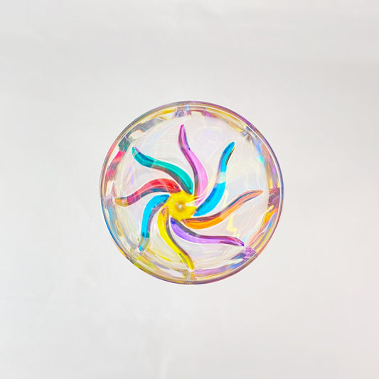 Yellow Stem Venetian Glass Trix Cordial Liquor Glass - Handmade in Italy, Colorful Murano Glass