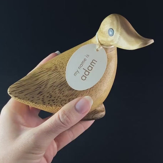 Adam - Hand-carved and Hand-painted Bamboo Duck