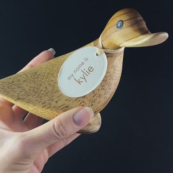 Kylie - Hand-carved and Hand-painted Bamboo Duck