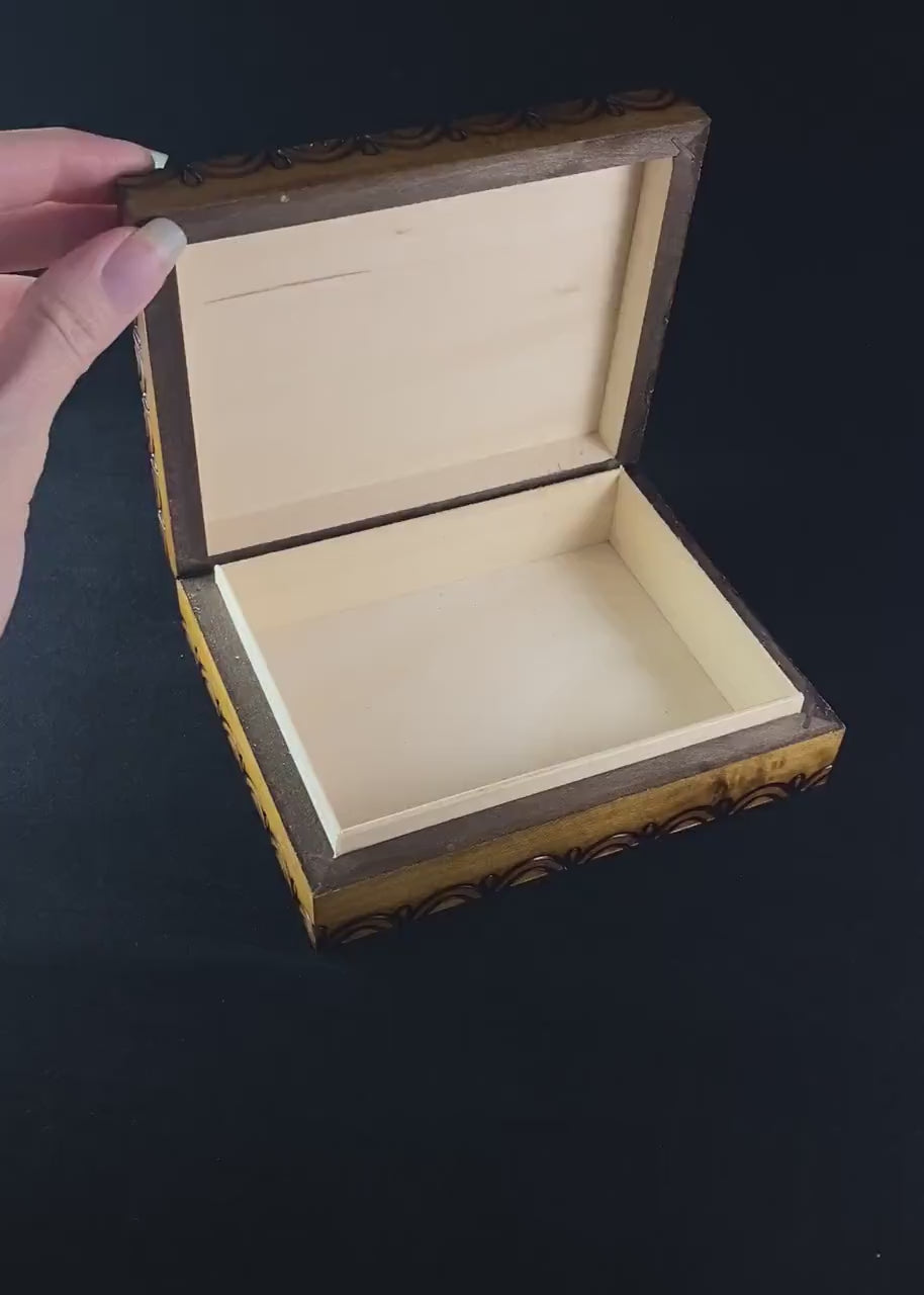Fishing Lures Wooden Treasure Box
